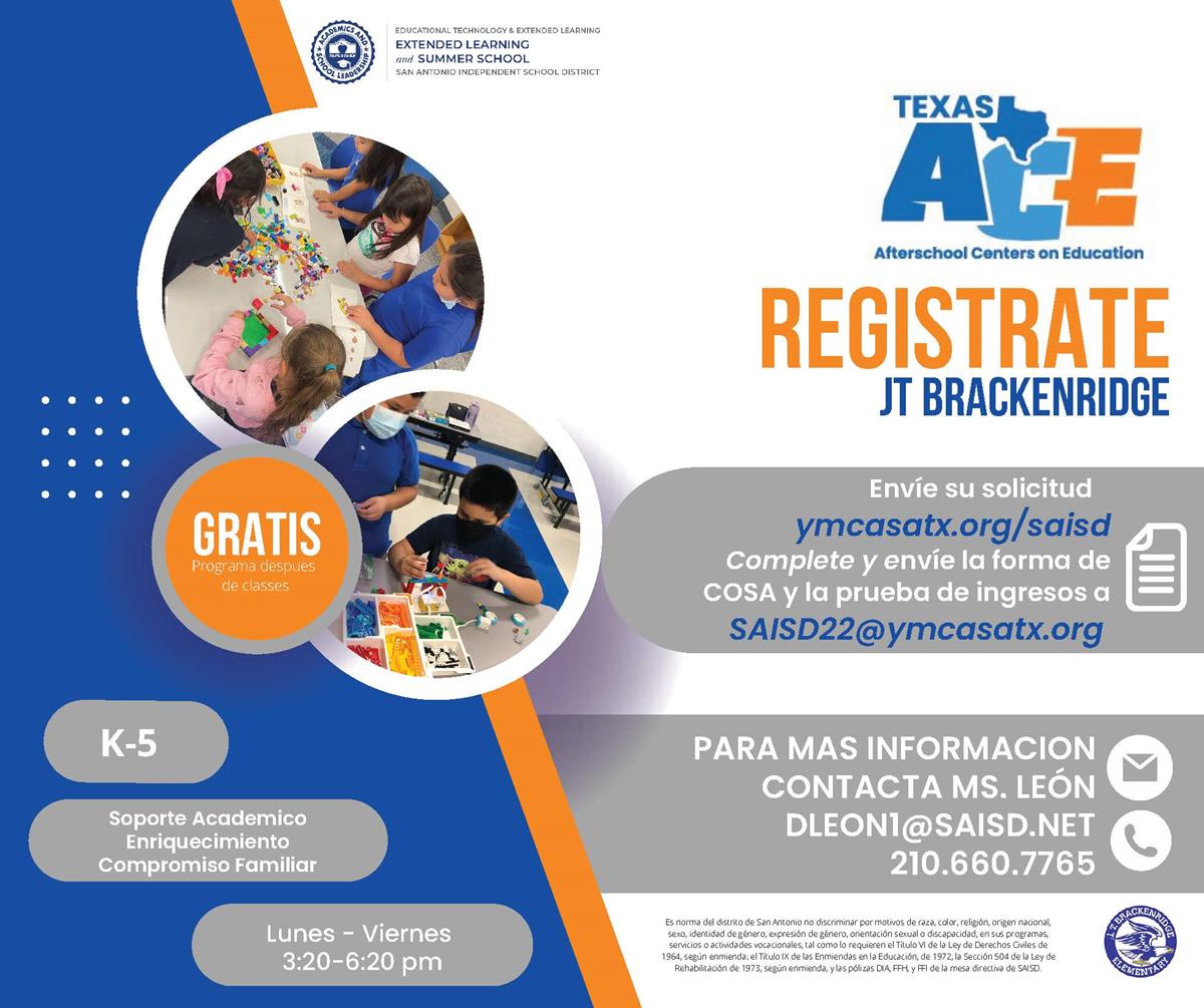 Texas ACE registration Spanish